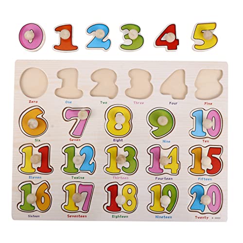 WESIEVYA 1 Satz Puzzle Spielzeug Zahlenrätsel Für Kinder Kinderrätsel Rätsel Zum Frühen Lernen Colorful Hölzern von WESIEVYA