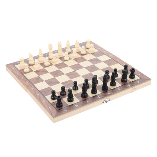 WESIEVYA 1 Satz Schachset Schachbrett für Kinder Magnetisches Spielset pädagogisches Schach Kinder schachspiel kinderschachspiel Westinternationales Schach Westschach Spielzeug hölzern von WESIEVYA