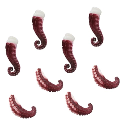 WESIEVYA 1 Satz Simulierte Oktopus-Schnurrhaare Kreatur Oktopus-Actionfigur Gabby ladeneinrichtung purriererstab realistische Tintenfischklauenmodelle Schaufensterdekorationen PVC rot von WESIEVYA