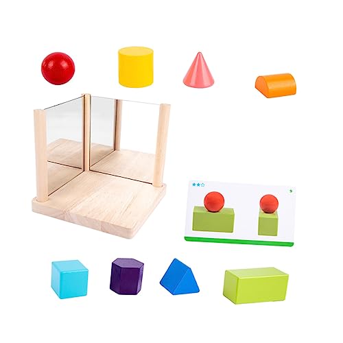 WESIEVYA 1 Satz Spiegelbausteine ​​ Für Sensorisch Kinderspielzeug Zappeln Kleinkinder Puzzle Planke Geometrisches Räumliches Strukturspielzeug Lernspielzeug Glas von WESIEVYA