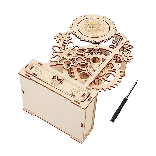 WESIEVYA 1 Satz Stifthalter Aus Holz DIY-bleistiftbehälter Stiftbehälter Selber Machen DIY-Desktop-Ornament Puzzle Für Erwachsene DIY Musik Stifthalter Rätsel Für Erwachsene Hölzern Brown von WESIEVYA