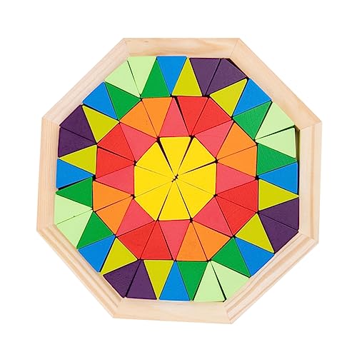 WESIEVYA 1 Satz Tangram-Puzzle Tunnelstapelspiel Rätsel der frühen Bildung Vorschulspielzeug Vorschulrätsel kindererziehung aufklärung Kinder Kindergeschenk Holzpuzzlespielzeug hölzern von WESIEVYA