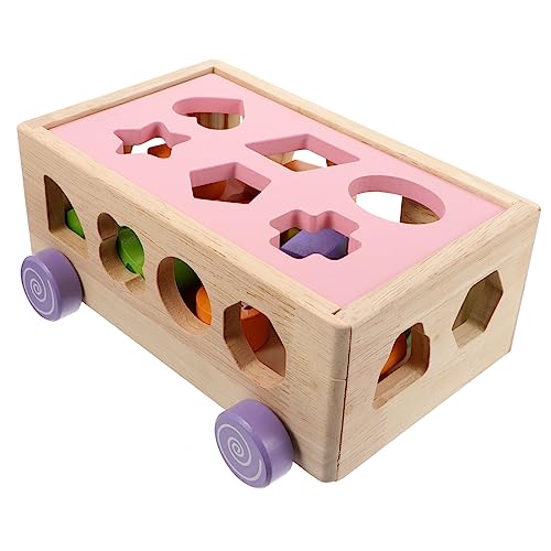 WESIEVYA 1 Satz Tierbaustein Auto Tierspielzeug Für Kinder Pädagogisches Spielzeug LKW Aus Holz Spielzeugauto Aus Holz Tierfigur Spielzeug Kinderautospielzeug Holzbaustein Hölzern Colorful von WESIEVYA