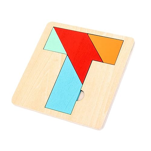 WESIEVYA 1 Satz Vierteiliges Puzzle frühpädagogisches Spielzeug geometrisches Rätsel sicherheitsleine für Kinder rätselbuch Kinder Form passende Puzzle-Spielzeuge Holzpuzzlespielzeug von WESIEVYA