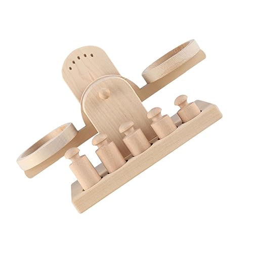 WESIEVYA 1 Satz Waage aus Holz Waage Spielzeug für Kinder Gehirnspielzeug Waage Waage interaktives Spielzeug kinderspielzeug Waage Spielzeug aus Holz Spielzeug im Holzmaßstab Lotusbaum von WESIEVYA