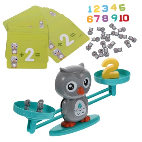 WESIEVYA 1 Satz Waagen ausbalancieren Mathe Zählen Balance Spielzeug Balance-Mathe-Spiel Mathe-Spiele Roboter für Kinder Mathe-Lernspielzeug Balance Cooles Mathe-Spiel Plastik Grey von WESIEVYA