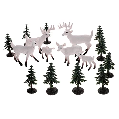 WESIEVYA 1 Satz Weißwedelhirsch-Modell weihnachtliche Elchfiguren Feiertags-Rentierfiguren Hirsch-Statue Kitz Figur Spielzeug für Kinder kinderspielzeug Schulzubehör Hirsch für Kinder PVC von WESIEVYA