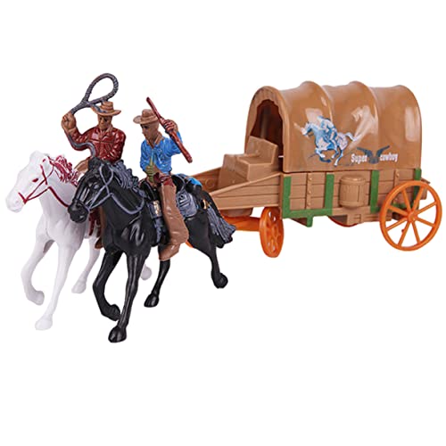 WESIEVYA 1 Satz Western-Cowboy-Figur Spielzeug Bauernhof-Geburtstagsdekorationen Pferdespielzeug sammlerstücke Horse Toy menschliche Mikromodelle Landschaftsdekorationen Plastik von WESIEVYA