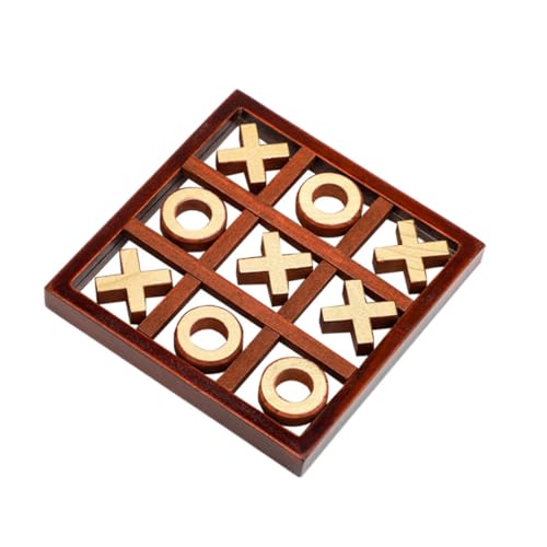 WESIEVYA 1 Satz Xo Brettspiel Schach Klassisches Spielzeug Kinderspielzeug Lernspielzeug Für Kinder Xo Schach Pädagogisches Brettspiel Zehenspiel Für Kinder Desktop-Spielzeug Hölzern Brown von WESIEVYA