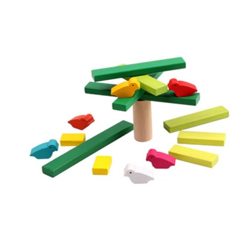 WESIEVYA 1 Satz ausgeglichener Baum Kinder stapeln Spielzeug Spielset für Kinder Spielzeug für Kinder interaktives Spielzeug partnerspiele Baustein Stapelspiel Spielzeug hölzern Green von WESIEVYA