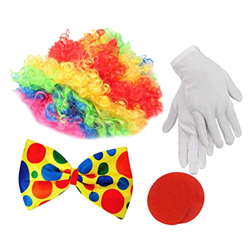 WESIEVYA 1 Satz clown verkleiden Clown-Cosplay-Zubehör Clownnasen Kostüme für Erwachsene Clown-Zubehör Clown-Fliege perücken halloween costume Zubehör für Clownkostüme Clown-Kostüm Stoff von WESIEVYA