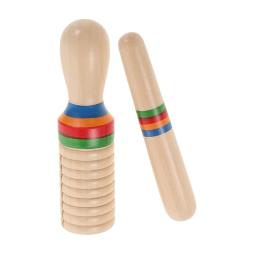 WESIEVYA 1 Satz pädagogisches Instrument für kinderinstrumente Instrument Rhythmus spielwaren draußen Toy Schallschlauch Musikinstrument aus Holz Hölzern Beige von WESIEVYA