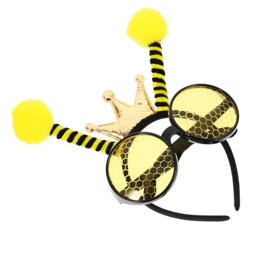 WESIEVYA 1 Set Bienenbrillen Set, Cartoon Bienen Haarband, Cartoon Bienen Stirnband, Festival Bienen Stirnband, Brille, Bienen Stirnband Und Glas, Kleinkind Bienen Kostüm, Kinderdekor, von WESIEVYA