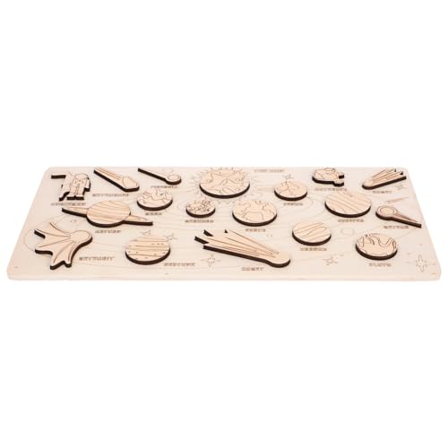 WESIEVYA Holzpuzzle Für Erwachsene 1 Set Cosmic Cognitive Toys Weltraumspielzeug Kleinkind Puzzle Kid Rätsel Rätsel Für Lernen Puzzlespielzeug Kognition Rätsel Sonnensystem Für Holz Holz von WESIEVYA