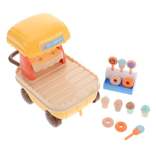 WESIEVYA 1 Set Eisdiele Für Kinder, Eisspielzeug, Kunststoff-eiswagen, Eisdiele, Kleinkind-eisspielzeug, Interaktives Spielzeug, Kinder-Eiscreme-spielset von WESIEVYA