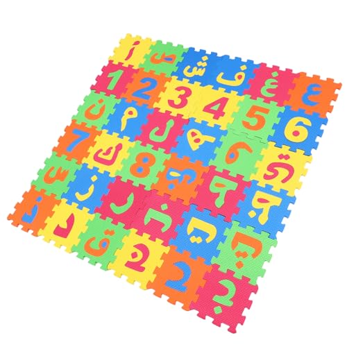 WESIEVYA 1 Set Faltbare Spielmatte Aus Eva Schaumstoff Für Kleinkinder Puzzlematte Mit Arabischen Buchstaben Wasserdichtes Bodenkissen Für Babys Vielseitige Kinder Spielmatte von WESIEVYA