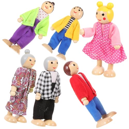 WESIEVYA Puppenstuben Figuren Familie 1 Set Familienpuppen Kleine Bewegliche Figuren Für Kreative Spielzeuge Für Ädchen Ideale Geschenkidee Für Kleinkinder Und Vorschulkinder Puppenfamilie Set von WESIEVYA