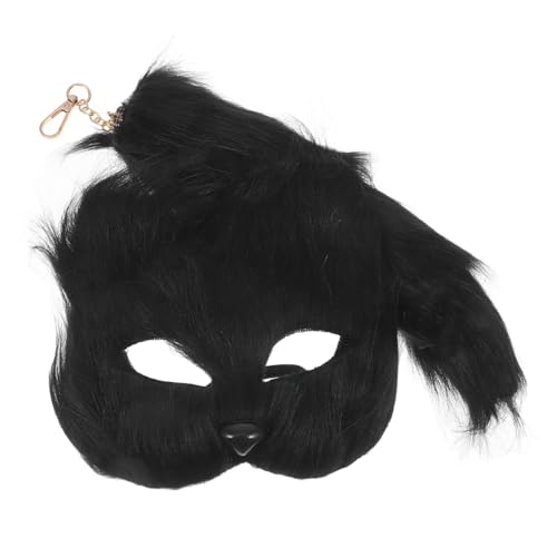 WESIEVYA 1 Set Fuchsmaske Tierkostüm Zubehör Fuchsschwanz Tiermasken Masken Requisite Karnevalsmaske Flauschige Maske Halloween Party Masken Maskerade Maske Fuchskostüm Halloween von WESIEVYA