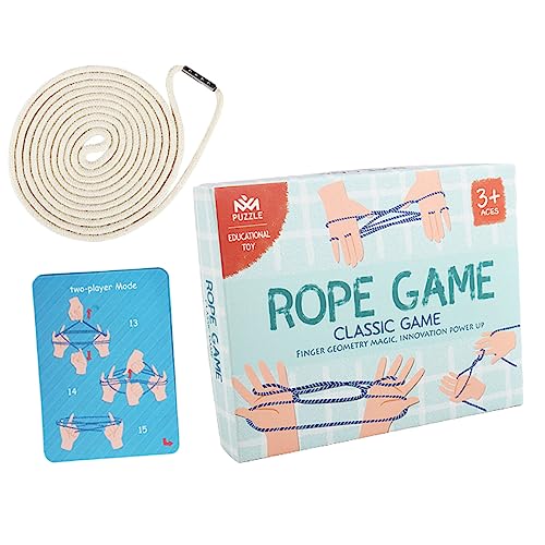 WESIEVYA 1 Set Handtwist Seil Spiel Finger Saiten Kooperatives Spielzeug Chinesisches Webereiseil Lernspielzeug WESIEVYA 1 Set Handtwist Seil Spiel Finger Saiten Kooperatives Spielzeug Chinesisches Webereiseil Lernspielzeug von WESIEVYA
