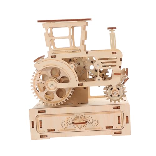 WESIEVYA 1 Set Holz Spieluhr Traktor Spielzeug Spielzeug Für Kinder Spielzeug Für Kinder DIY Lernspielzeug Kinder Puzzle Spielzeug Vintage Spielzeug Erntemaschine Puzzle Spielzeug von WESIEVYA