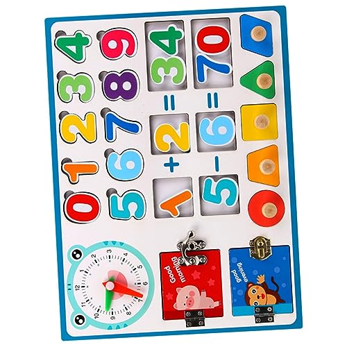 WESIEVYA Lernspielzeug Für Kleinkinder Montessori Busy Board Zur Mathematischen Mit Formen Und Schlössern Sensorikspielzeug Für Frühkindliche Entwicklung Für Jungen Und von WESIEVYA