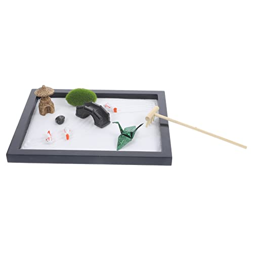 WESIEVYA 1 Set Simulation Sand Tisch Home Adorn Tischschmuck Artware Sandkasten Figur Modell Meditation Schmuck Sand Tisch Artware Home Sandkasten Adorn Zen Garten Kit Sandkasten von WESIEVYA