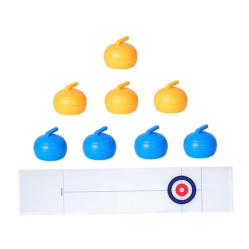 WESIEVYA 1 Set Tisch Curling Kinder Reisespielzeug Familienspaß Curlingspiel Shuffleboard Und Curling Lernspielzeug Brettspiel Kinder Curling Brettspiel Kinderspielzeug Weißer Kunststoff von WESIEVYA