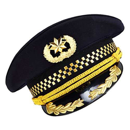 WESIEVYA 1 Stück Custom Party Captain Hat Durable Uniform Hat Airline Pilot Kapitänkappen von WESIEVYA