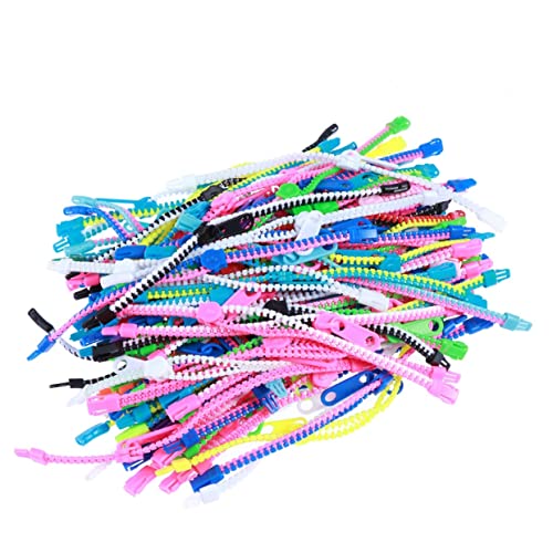 WESIEVYA 100 Teiliges Freundschafts Zappel Reißverschluss Armband Set Neonfarben Sensorielles Spielzeug Für Kinder Ideal Mitgebsel Für Geburtstagsfeiern Goodie Bags von WESIEVYA