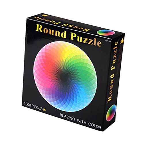 WESIEVYA 1000 Stück pädagogisches Puzzle Puzzles für Erwachsene Farbverlauf-Puzzle Kinder rätsel Puzzle für Erwachsene Kinder Puzzle rundes Puzzle Spielzeug Buntes Puzzle Colorful von WESIEVYA