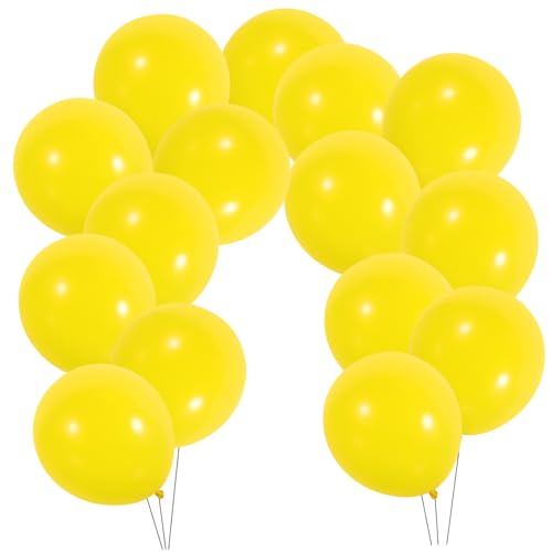 WESIEVYA 100St Ballon Partydekorationen Partyzubehör weihnachst hits verweihnachtet -Dusche party dekoration balloons party sachen Geburtstagsdekorationen Foto-Requisite Emulsion Yellow von WESIEVYA