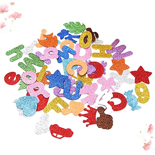 WESIEVYA 100st Aufkleber Für Kinder Alphabet-lernspielzeug Alphabet-Spielzeug Kinder Glitzer-buchstabenaufkleber Funkelnde Aufkleber Anzahl Glitzeraufkleber Glitzer-Alphabet-Aufkleber von WESIEVYA