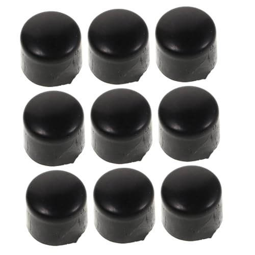 WESIEVYA 10St Fußballmaschinenkappe Schraubkappen weiß Kickerbälle ersetzen Teile für Fußballtische Spiel tischfußball tischfusball Kickerstangenkappen Kickerstangenstecker Plastik Black von WESIEVYA