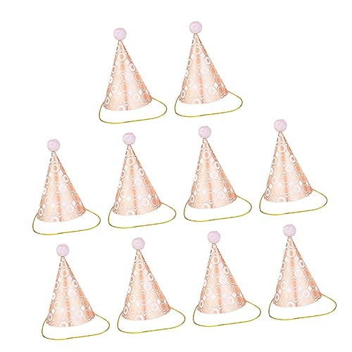 WESIEVYA Roségoldener Paillettenhut 10er-pack Partyhüte für Jungen und Mädchen Erwachsene Partygeschenk Papier Geburtstagskopfbedeckung von WESIEVYA