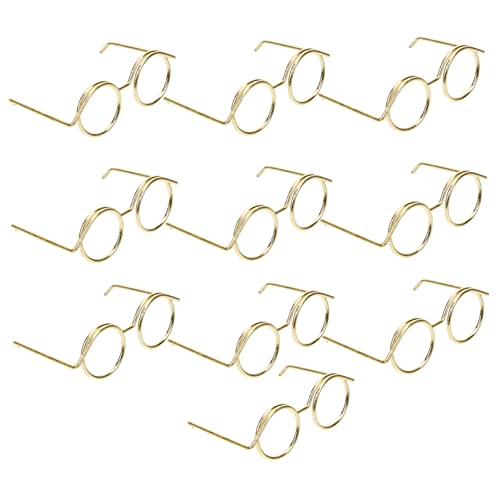 WESIEVYA Metallbrille Basteln Puppenbrillen Mini Sonnenbrillen Mit Metallrahmen Für Puppen Klassisches Zubehör Für Puppen Outfits Ideal Zum Verkleiden Und Dekorieren Von Puppen von WESIEVYA