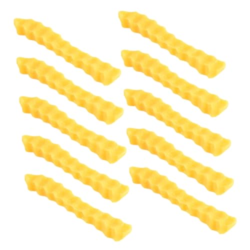 WESIEVYA 10St gefälschte Pommes Frites Simulation Pommes Frites Hühnchen Pommes Simulation Essen mockin ziernieten Rollenspiel für Kleinkinder Lebensmittelspielzeug für Kinder PVC Yellow von WESIEVYA