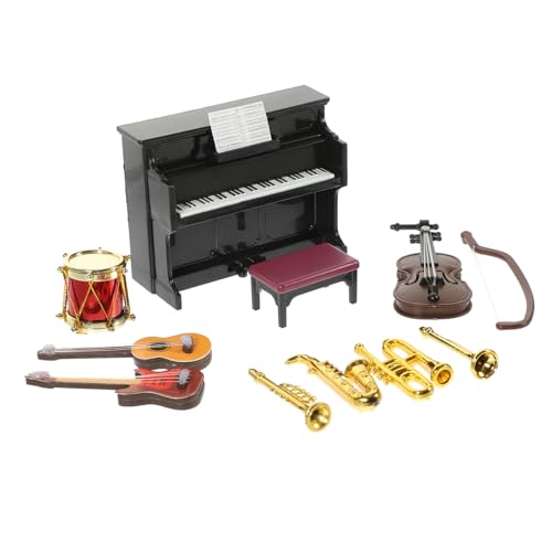 WESIEVYA 11 Teiliges Miniatur Instrumenten Set Für Puppenhäuser Musikinstrumente Für Perfekt Für Rollenspiele Und Kreative Aktivitäten Miniaturwelten von WESIEVYA