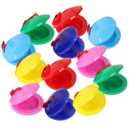 WESIEVYA 12 Stück Teiliges Percussion Bunte Finger Kastagnetten aus Kunststoff Musikalisches Lernspielzeug für Kleinkinder Frühe Sensorische Entwicklung WESIEVYA 12 Stück Teiliges Percussion Bunte Finger Kastagnetten aus Kunststoff Musikalisches Lernspielzeug für Kleinkinder Frühe Sensorische Entwicklung von WESIEVYA