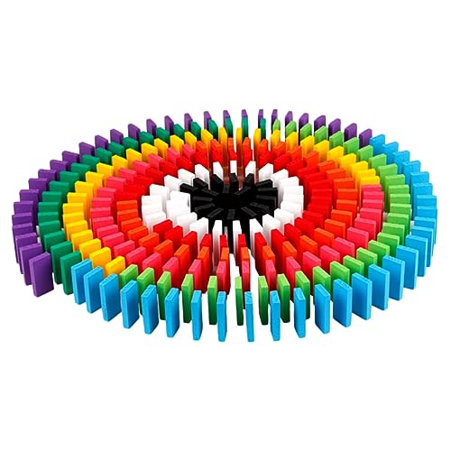 WESIEVYA 120st Holzbausteine Spielzeug Domino-bausteine Hölzern Colorful von WESIEVYA