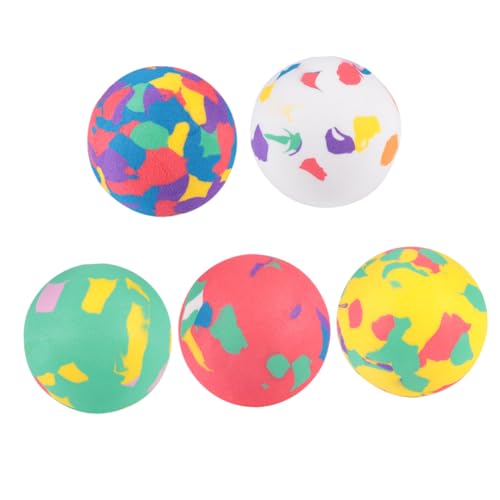 WESIEVYA 12St Springender Ball Hüpfball für Kinder Flummi Katzenkugeln aus Schwamm kidtraxtoys Spielzeug für Kinder kinderspielzeug Solider Sprungball Ballspielzeug Spielen Eva Colorful von WESIEVYA