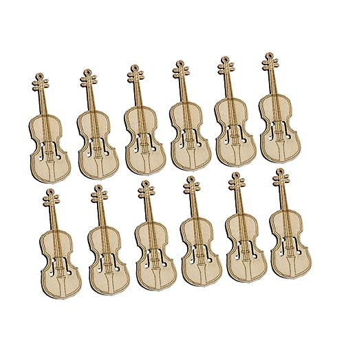 WESIEVYA 12st Mini-Geige Mini-instrumentenmodell Musikalisches Ornamenthandwerk Süße Geigenverzierung Geigenspielzeug Für Kinder Geigenfiguren Mini-spielzeuggeige Mini-Violine- Hölzern von WESIEVYA