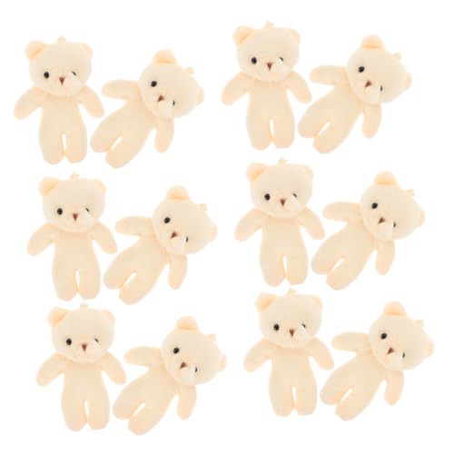 WESIEVYA 12st Mini-Puppe Mini-Teddies Taschenbär-anhänger Abschluss Tierspielzeug Bären-babyparty-Dekorationen Massenteddys Mini-plüschbär Hängende Bärenfiguren Bärenanhänger Pp Baumwolle von WESIEVYA