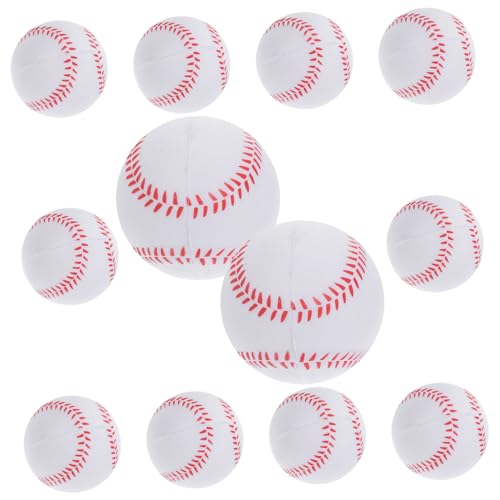 WESIEVYA 12st Schwamm-Baseball Baseballs Zum Pitchen Trainingsbälle Üben Sie Das Training Von Baseball Lustiges Ballspielzeug Baseball Kleinkind Jagt Baseballbälle Flummi Pu Weiß von WESIEVYA