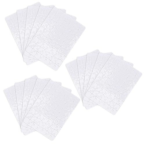 WESIEVYA 15 Blätter Leere Rätsel hochzeitstruhe Puzzle rätsel puzzleplatte puzzlemappe trauzeugengeschenke Transferpuzzle selber Machen Papierpuzzle übertragen leeres Puzzle aus Papier Weiß von WESIEVYA