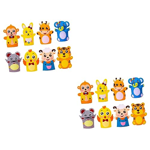 WESIEVYA 16 STK Kinder DIY Handpuppe Tierisches Spielzeug Fingerpuppe Spielzeug Handpuppen Spielzeug Bastelset Für Handpuppen Stoff Weben DIY Materialien Handpuppen Für Kleinkinder von WESIEVYA