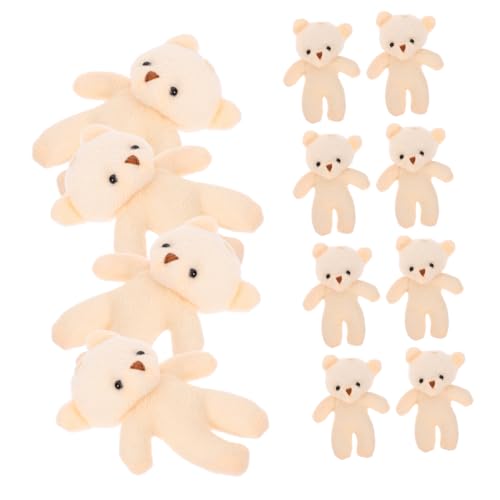 WESIEVYA 18 STK Mini-Puppe kuschelbären Little Bear Kuschelbärchen Mini teddybären Aufhängen von Bärenfiguren Kleiner weißer Bär entzückende kleine Bären kleine Bären aufhängen PP Baumwolle von WESIEVYA