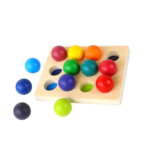 WESIEVYA 1Pc Holz Regenbogen Sortierbrett Spielzeug Lustiges Kognitives Lernspielzeug Für Kinder Fördert Farben Und Formen Stapel Und Sortierspiel Für Kreative Spielstunden von WESIEVYA