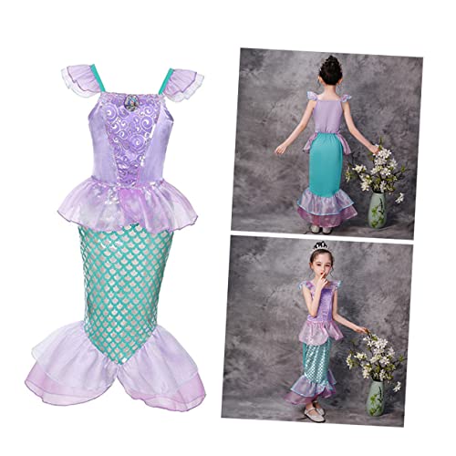 WESIEVYA 1Stk Feenkleid one piece kleidung kinderkleider kinderbekleidung ' dresses the mermaid kinderkostüme prinzessinnenkleider kinder Meerjungfrauenkleid für Kinder Mädchenrock von WESIEVYA