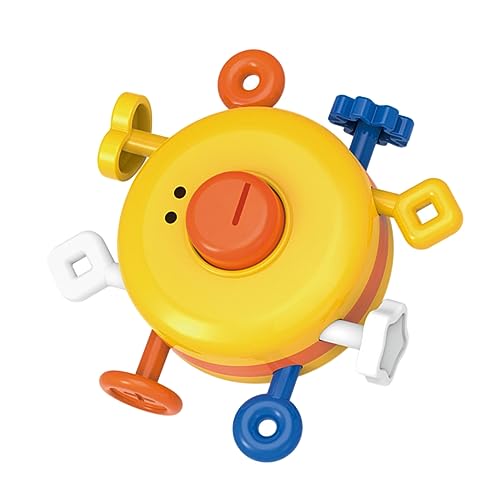 WESIEVYA 1Stk Musik mit Fingerdruck Babyrasseln Beißspielzeug Lernspielzeug Spielzeug für Kinder kinderspielzeug Children's Toy babyspielzeug Handspielzeug Bildungsspielzeug Plastik Yellow von WESIEVYA