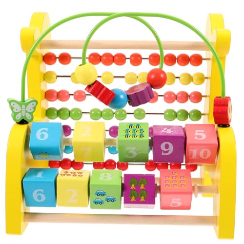 WESIEVYA 1Stk Perlenrechner Klassisch Lernspielzeug für Babys Lernspielzeug zum Zählen Kinderspielzeug Zählspielzeug für Kleinkinder Kinder Spielen zubehör Kinder zählen Spielzeug Holz von WESIEVYA